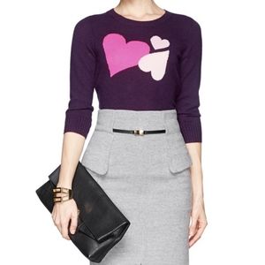 Diane Von Furstenberg 100% Cashmere Heart Sweater